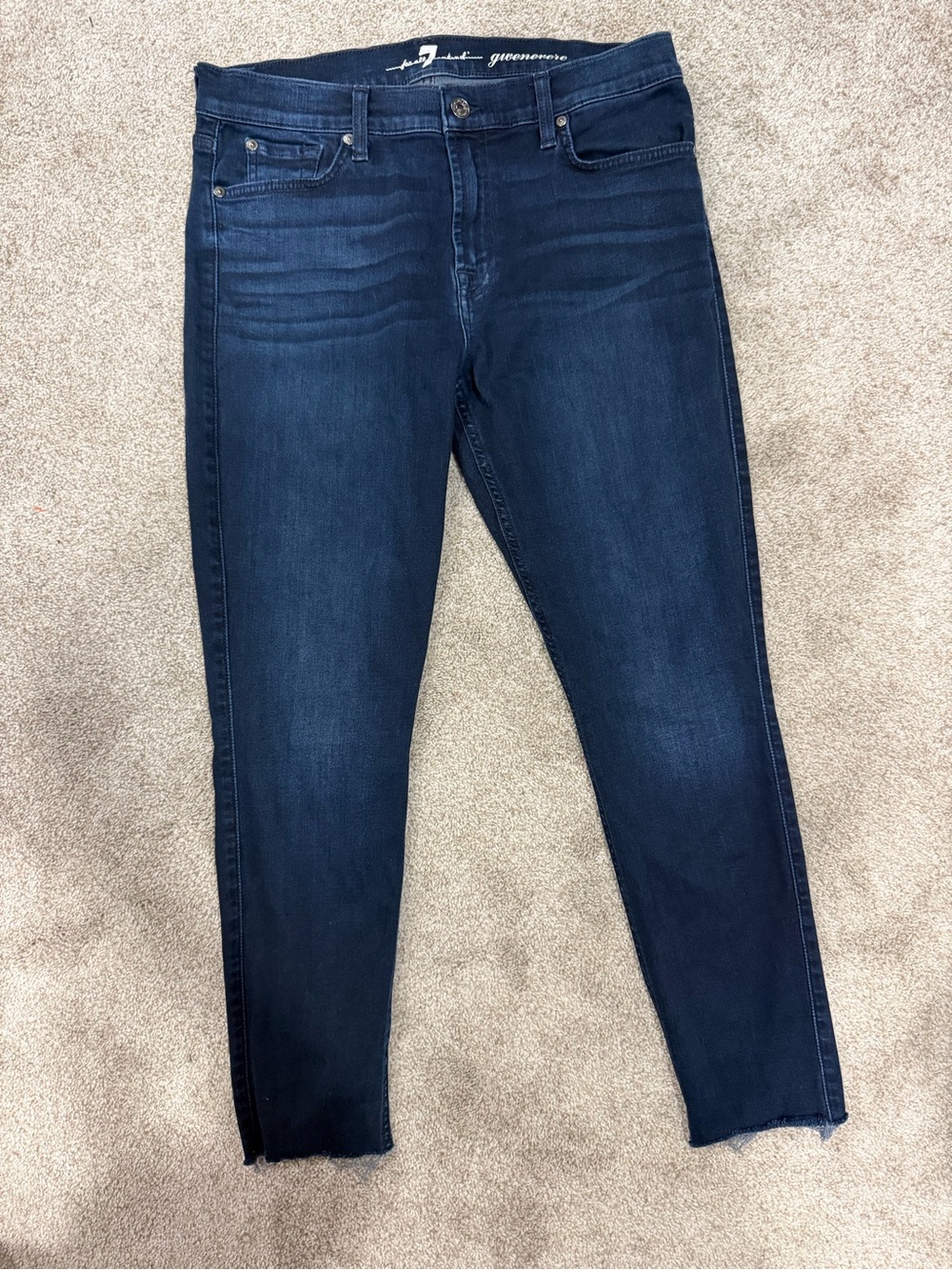 7 For All Mankind Women's Skinny Jeans - Dark Blue